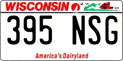WI license plate 395NSG