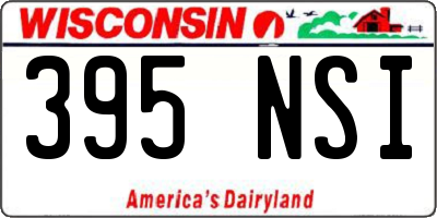 WI license plate 395NSI