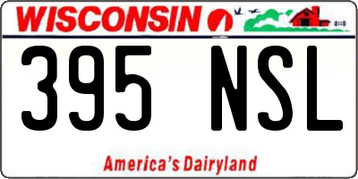 WI license plate 395NSL