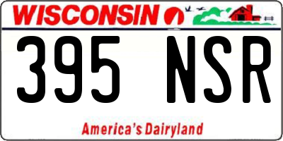 WI license plate 395NSR
