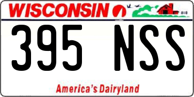 WI license plate 395NSS