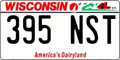 WI license plate 395NST