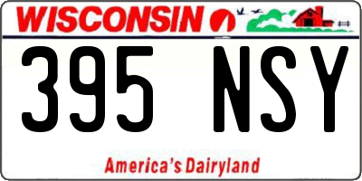 WI license plate 395NSY