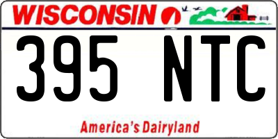 WI license plate 395NTC