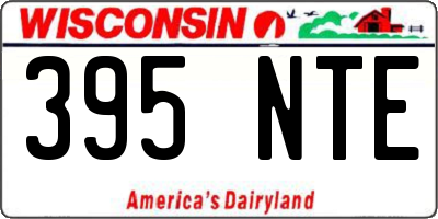 WI license plate 395NTE