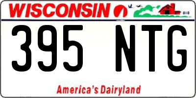 WI license plate 395NTG