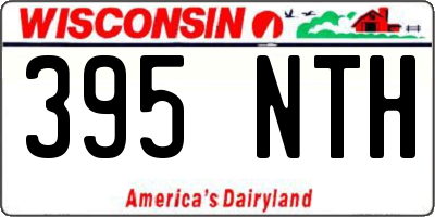 WI license plate 395NTH