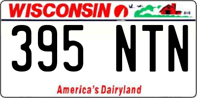 WI license plate 395NTN