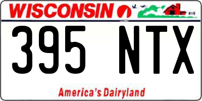 WI license plate 395NTX