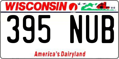 WI license plate 395NUB