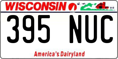 WI license plate 395NUC