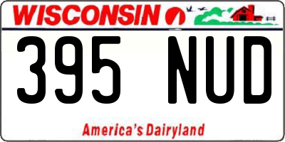 WI license plate 395NUD