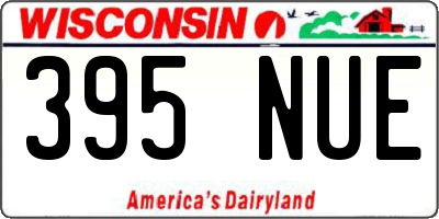 WI license plate 395NUE