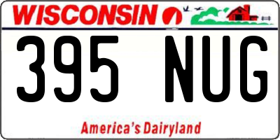 WI license plate 395NUG
