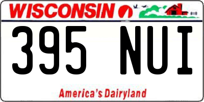 WI license plate 395NUI
