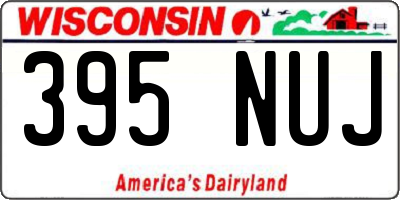 WI license plate 395NUJ