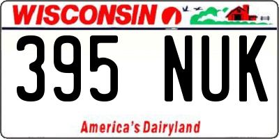 WI license plate 395NUK