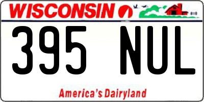 WI license plate 395NUL