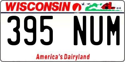WI license plate 395NUM