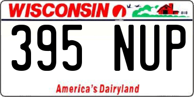 WI license plate 395NUP