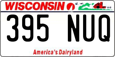 WI license plate 395NUQ
