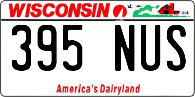 WI license plate 395NUS