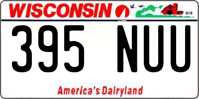WI license plate 395NUU