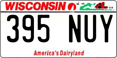 WI license plate 395NUY