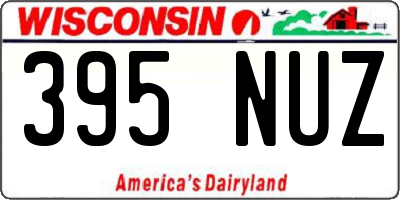 WI license plate 395NUZ