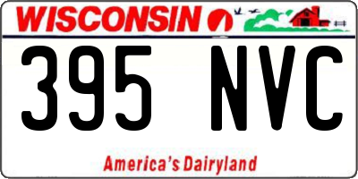 WI license plate 395NVC