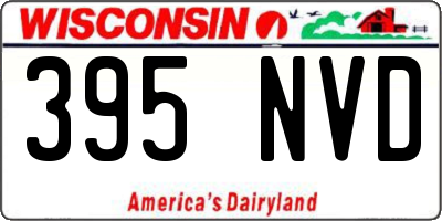 WI license plate 395NVD