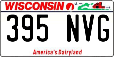WI license plate 395NVG