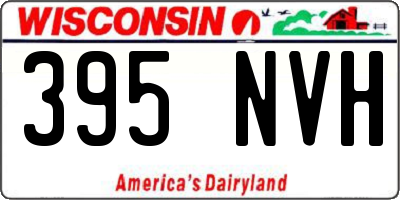 WI license plate 395NVH