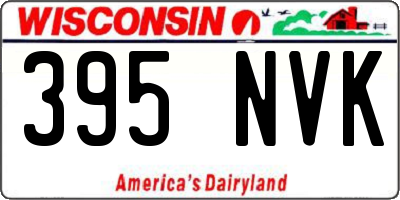 WI license plate 395NVK