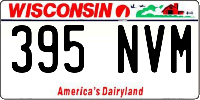 WI license plate 395NVM