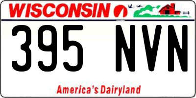 WI license plate 395NVN