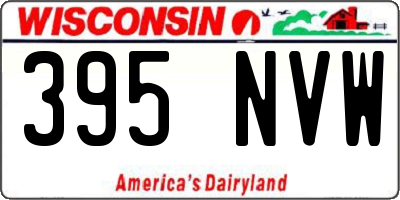 WI license plate 395NVW