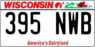 WI license plate 395NWB