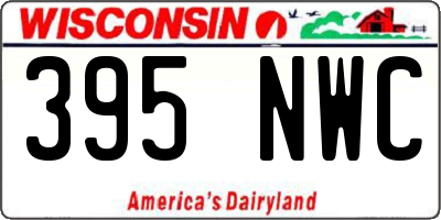WI license plate 395NWC