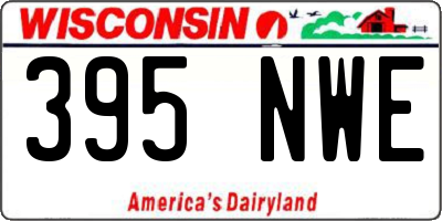 WI license plate 395NWE