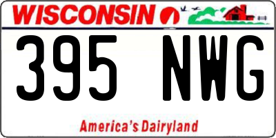 WI license plate 395NWG