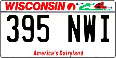 WI license plate 395NWI