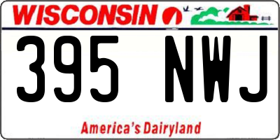 WI license plate 395NWJ