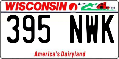 WI license plate 395NWK