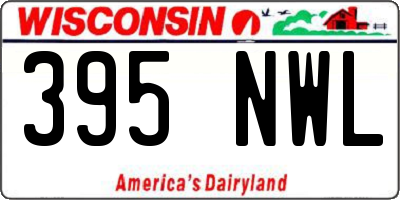 WI license plate 395NWL