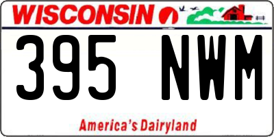 WI license plate 395NWM