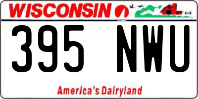 WI license plate 395NWU