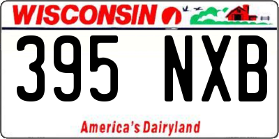 WI license plate 395NXB