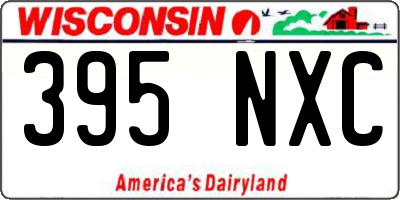WI license plate 395NXC