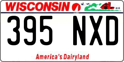 WI license plate 395NXD